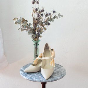Cream Bow Pumps - Tory Burch - 7
